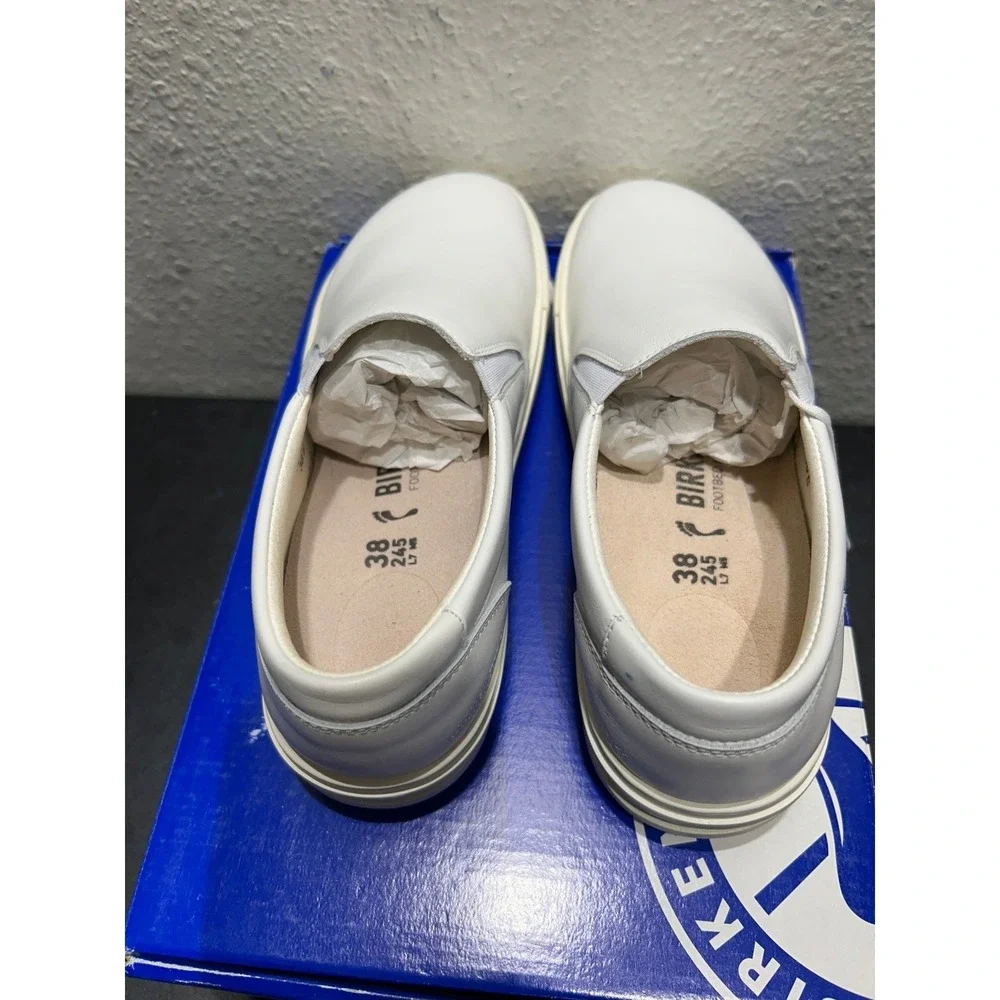 Birkenstock Oswego Leather White EU 38 US L7 M5 Womens Mens